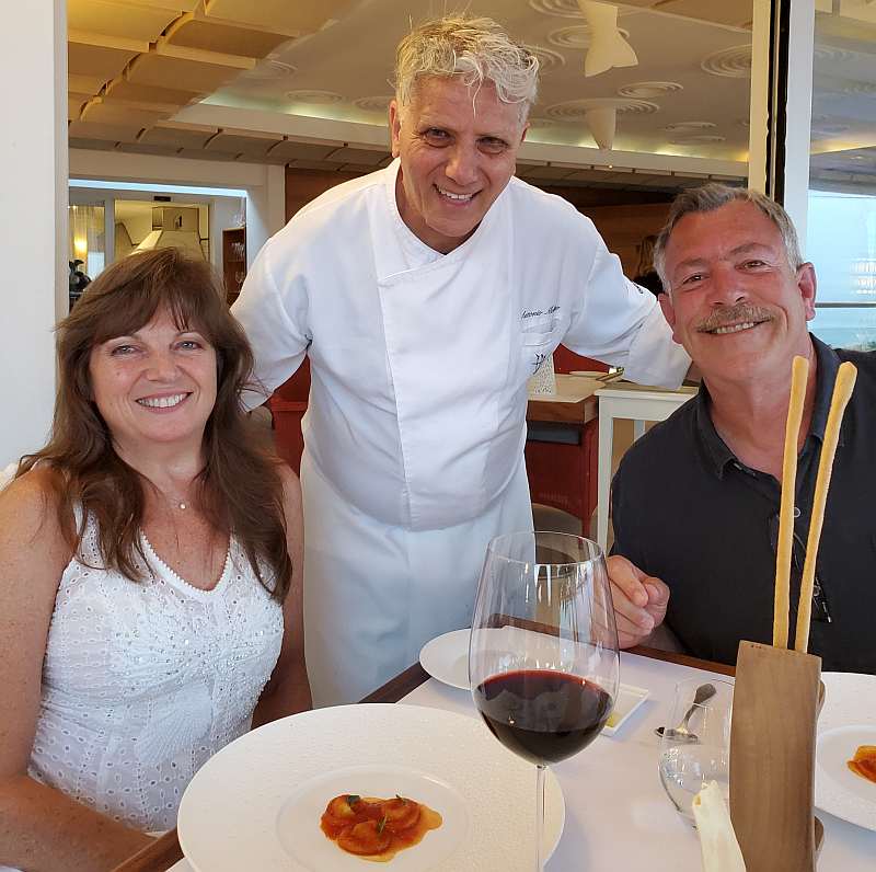 Dining together in Tuscany