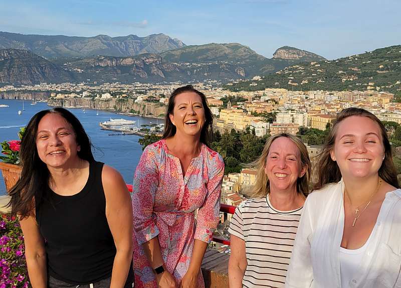 A small group connecting with Italy